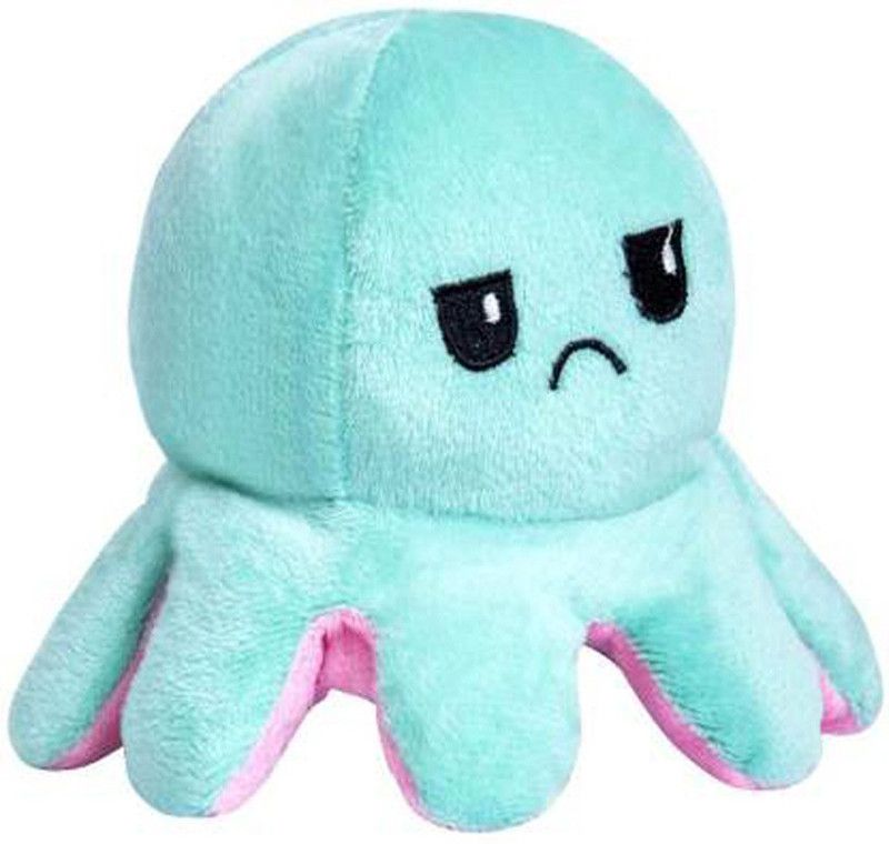 Lata Reversible Octopus Toy mini Plush stuffed animal Soft toy (Blue-Pink) - 170 mm  (Multicolor)