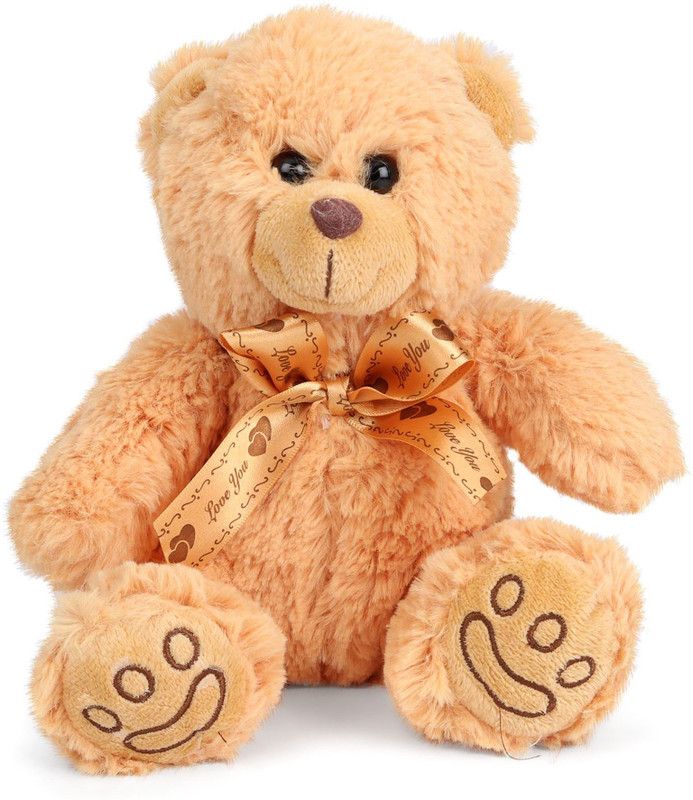 Starwalk Bear Plush Brown colour with Bronze Ribbon - 40 cm  (Multicolour)