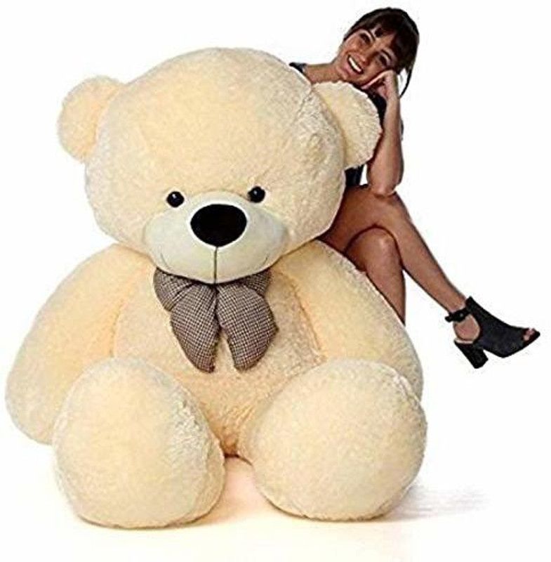 NsUs 6 Feet/182 cm Teddy Bears for Valentine Day Gift - Lovable/Huggable Teddy Bear for Kids/Girlfriend/Wife/Husband, Kids Toys - (CREAM 6 Feet - 182 cm) - 182 cm  (Cream)