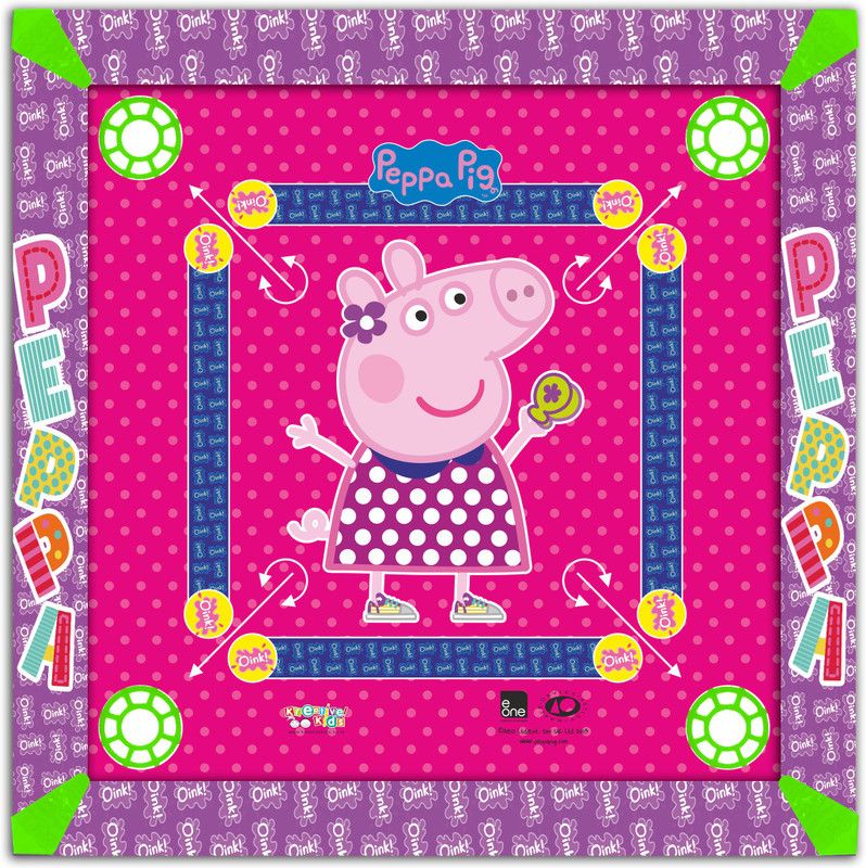 Peppa Pig Kids Carrom Board (20x20 inch) Carrom Board Board Game