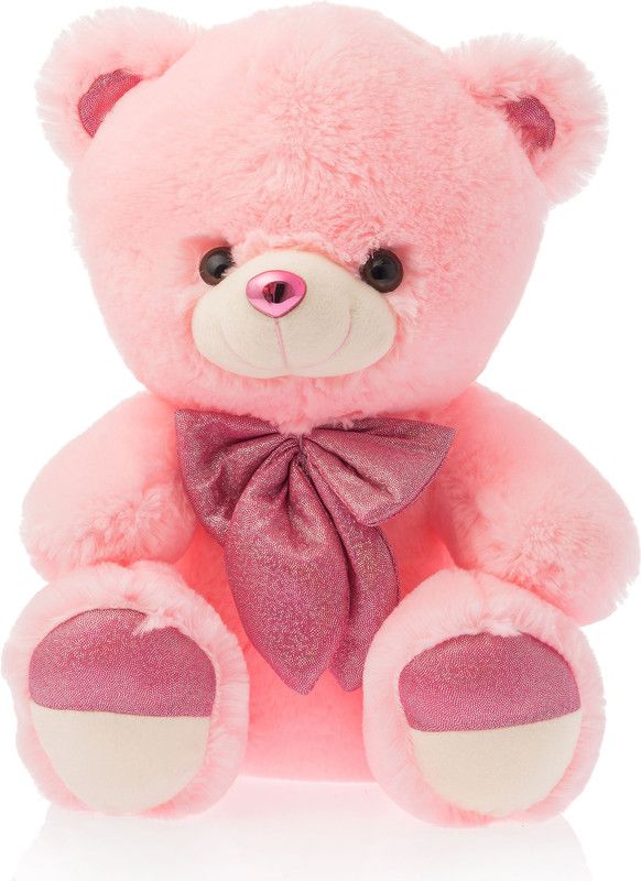Dimpy Stuff Bear W/Shining Nose Pink - 30 cm  (Red)