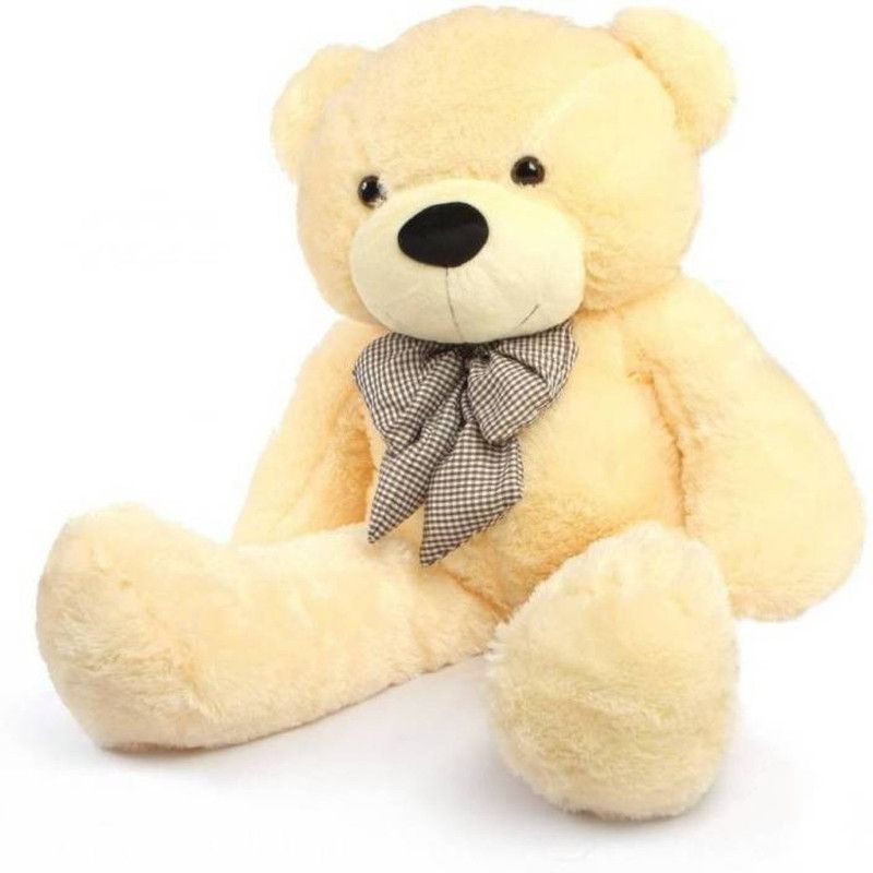 GN Enterprises 5 feet Teddy with Heart GN_22 - 152 cm  (Cream)