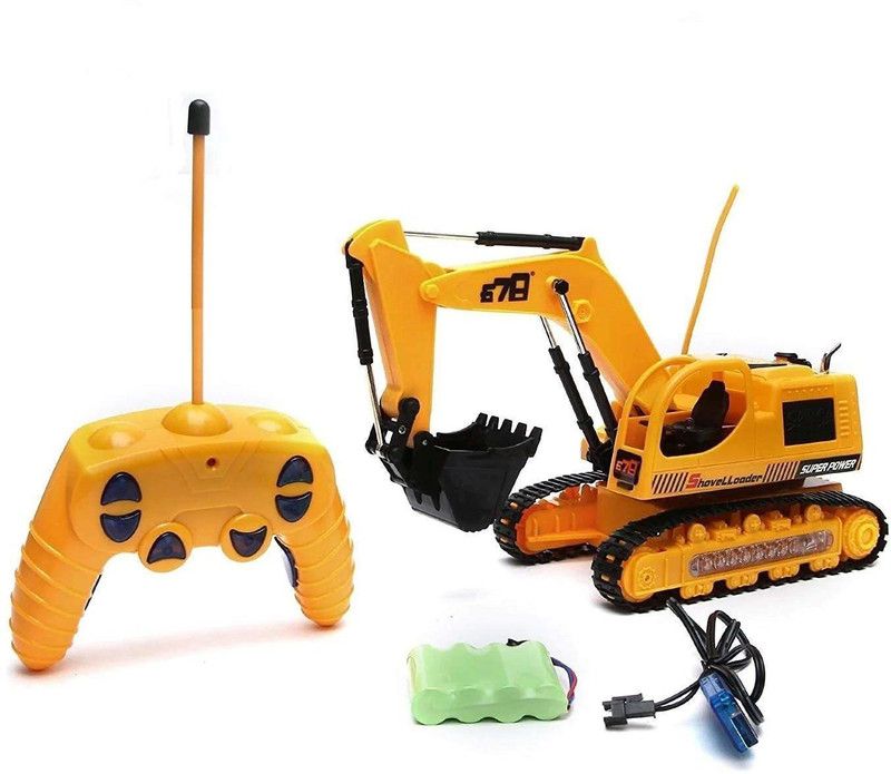OJHA ENTERPRISES RC Excavator Truck Shovel Loader Crawler Digger Construction Power Monster Truck  (Yellow)