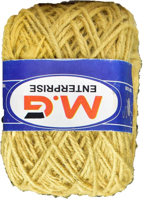 Simi Enterprise M.G ENTERPRISE 3 Ply/Twisted Macrame Jute Cord/Dori Thread (100 Meters, 3mm) for Macrame DIY, Craft Work,Plant Hanger Ropes etc- Y SM-ZZ
