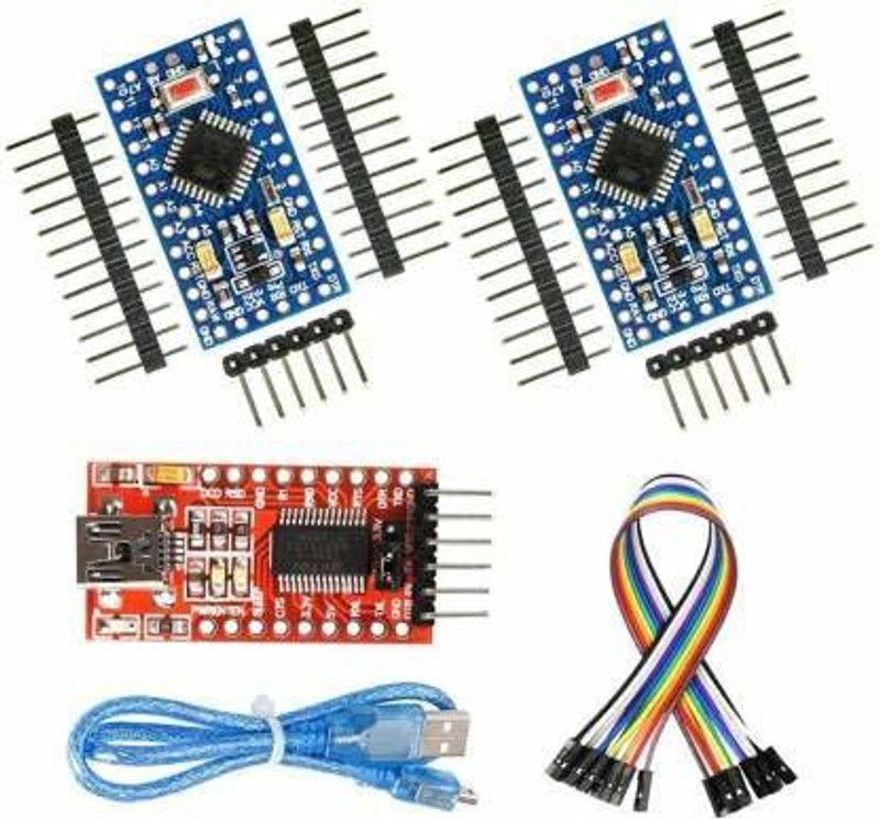 Grahikum 2pcs Pro Mini ATMEGA328P 5V 16MHz Development Board KIT Electronic Components Electronic Hobby Kit