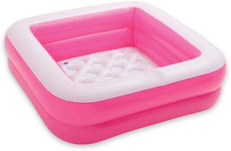 Akshit Square Baby Bath Tub pink Inflatable Swimming Pool  (Multicolor)