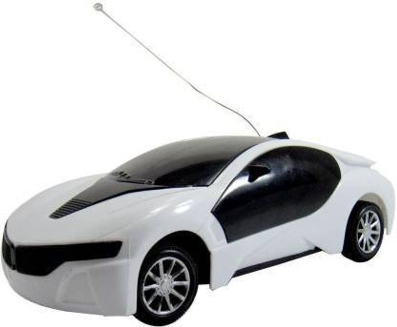 SSTOYS 3D Fast Control Fast Modern Car with 3D Light | Go Forward  (White)