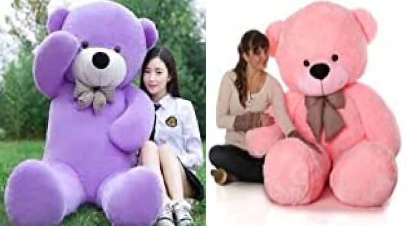 tgr Combo Offer Pack of Two puple & pink teddy bear - 60 inch  (Purple, Pink)