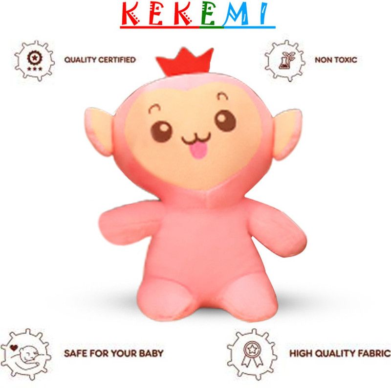 KEKEMI ST59 High Quality Non-Toxic Hugable cute Monkey stuff Soft Toys for Kids / Gift - 7 inch  (Multicolor)
