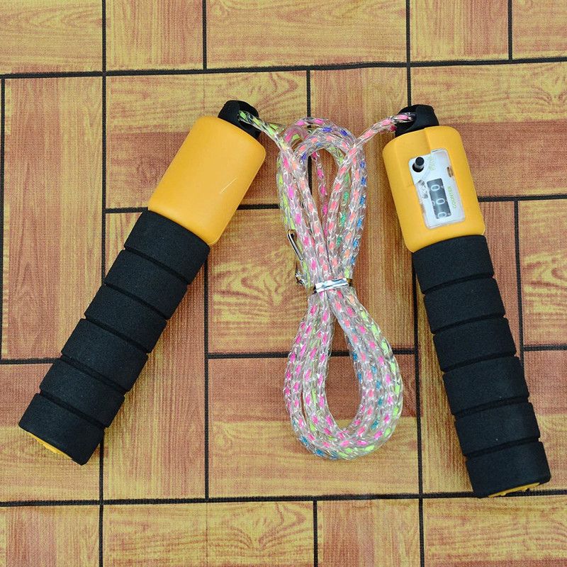 ROZZBY Skipping Rope Jump Rope with Counting Meter for Gym Training  (Yellow)