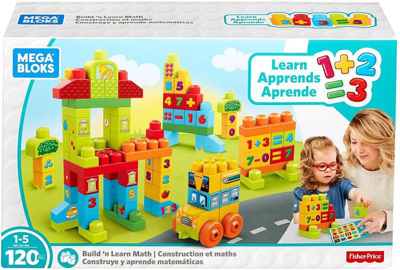 Mega Blocks BUILD 'N LEARN MATH (120 Pcs)  (Multicolor)