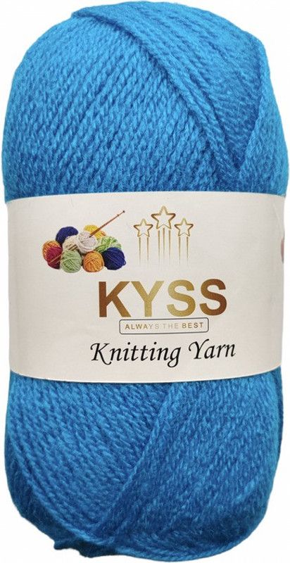KYSS BlueBell 500 GM (1 BALL, 100 GM EACH)Wool Ball Hand Knitting Wool, Shade No-45