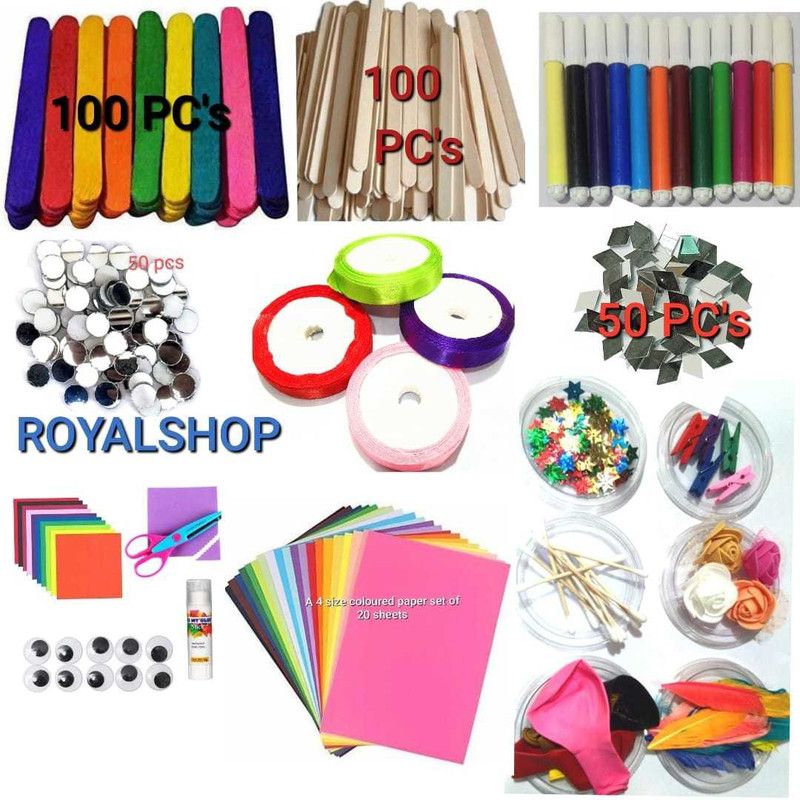 ROYALSHOP 17 IN 1 COMBO ART AND CRAFT KIT SET FOR KIDS BOYS GIRLS ADULT CRAFT MATERIALS