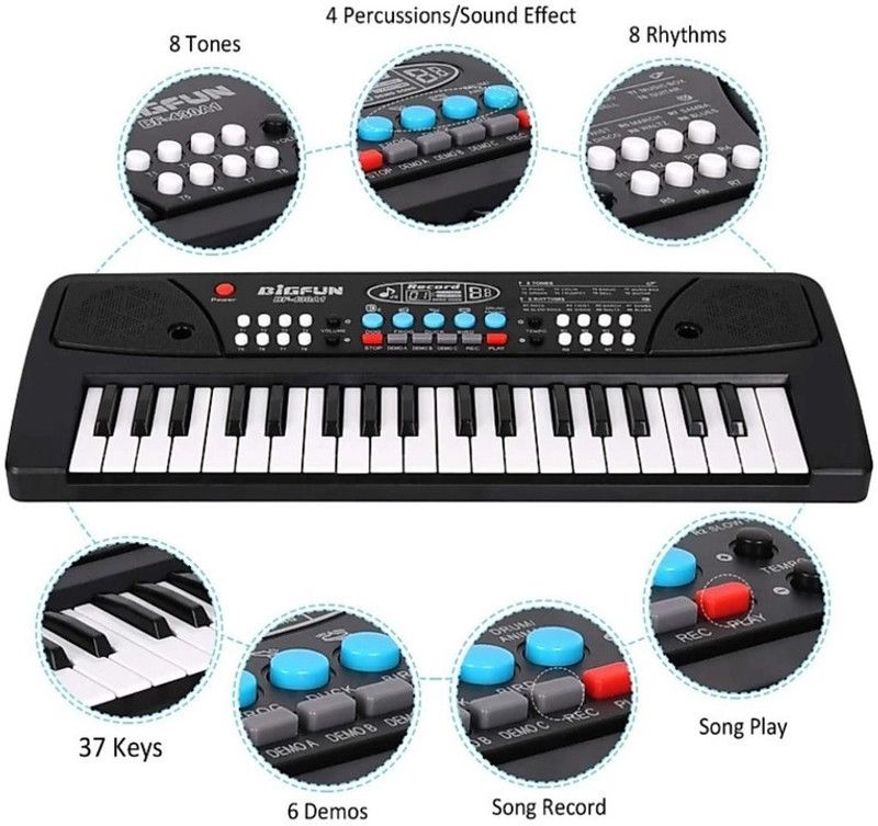 RIGHT SEARCH KEY PIANO KEYBOARD TOY FOR KIDS-01  (Black, White)