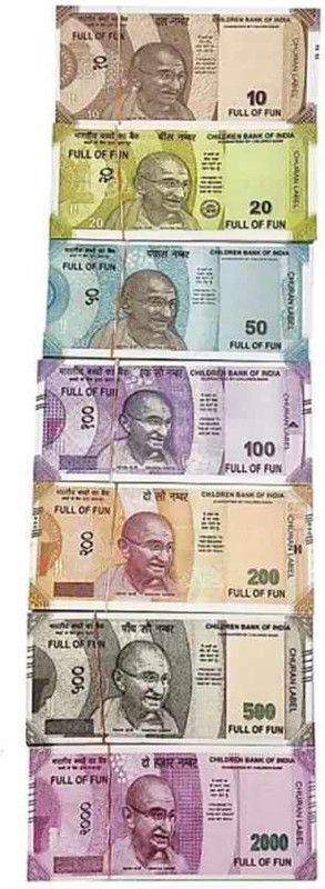 Glimpse Playing Indian Currency Notes for Fun Paper Kids churan wale Note fake Gag Toy  (Multicolor)