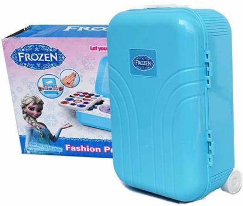 GRAFTING Cosmetic Makeup Palette/Trolly Bag Pretend Play Toy For Girls (BLUE)