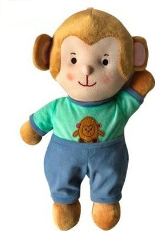 DhyeyCollection Soft Fabric Monkey Doll Toy - 45 cm  (Multicolor)