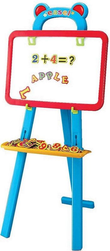 Fabofly 3 In 1 Double Sided Educational Magnetic White Chalk Board  (Multicolor)