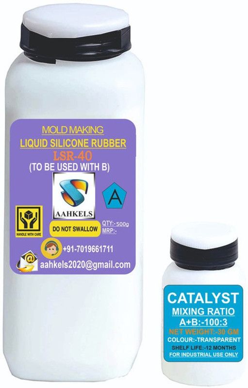 AAHKELS MOULD MAKING LIQUID SILICONE RUBBER 40 HARDNESS (500 GRAM)