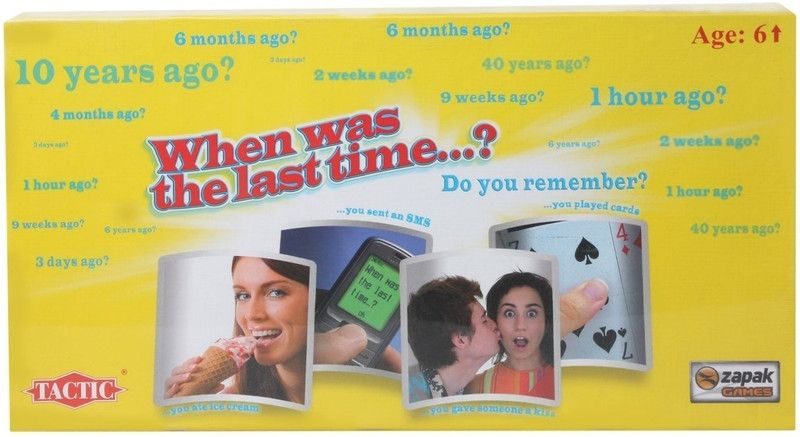 Tactic When was the Last Time Party & Fun Games Board Game