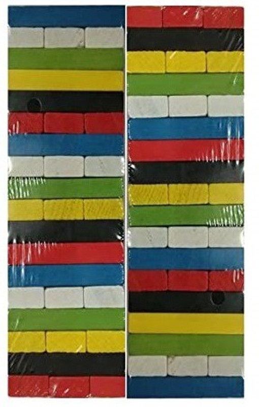 MOREL WOODEN 6 COLORS DOMINOS GAME SET (MULTICOLOR) - Pack of 108  (Multicolor)