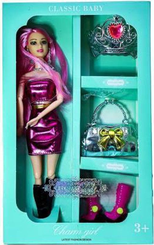 ADR PLAYZONE Fashion Doll with Beautiful Accessories and Doll Beauty Charm Handbag Shoes  (Multicolor)