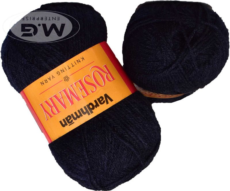 Simi Enterprise Rosemary Navy (400 gm) Wool Ball Hand knitting wool / Art Craft soft fingering crochet hook yarn, needle knitting yarn thread dyed- P SM-QQ