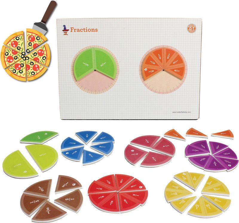Butterfly FIelds Fractions Brain Boosting Mathematics Magnetic Board Game Educational Toys for Kids ( 4 Years 5 Years 8 Years Boys & Girls ) | Learn Art of Sharing with Fractions | Learning Toys  (Multicolor)