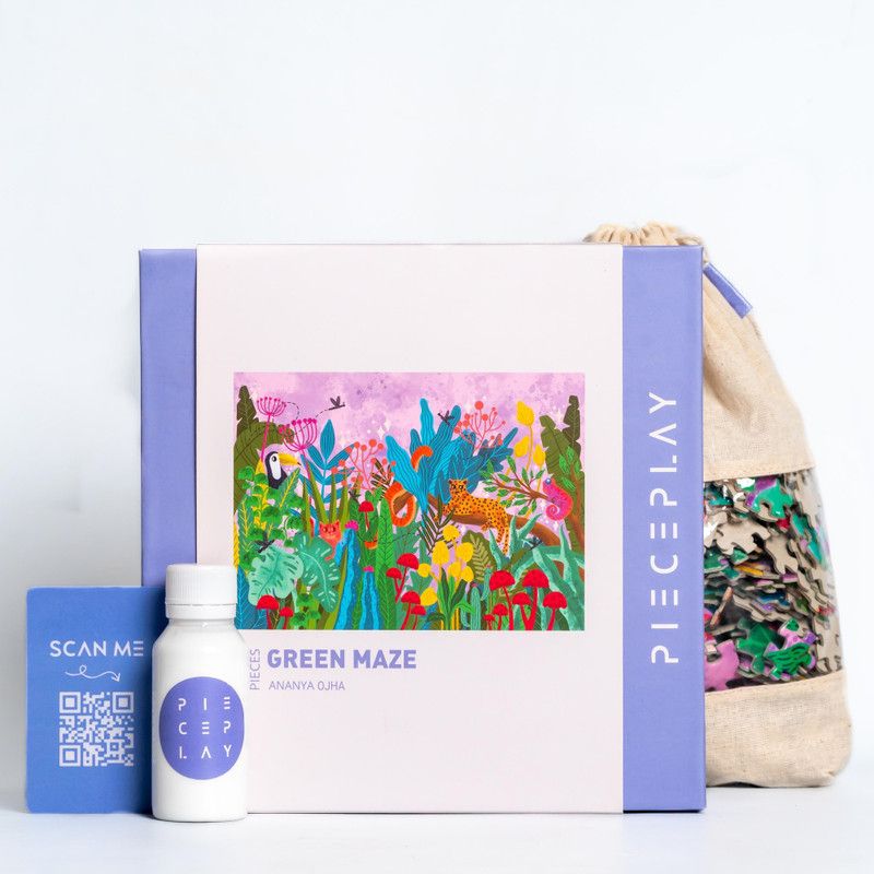 pieceplay Green Maze (1000 Pieces) - Puzzles for Adults - Puzzle Saver Included  (1000 Pieces)