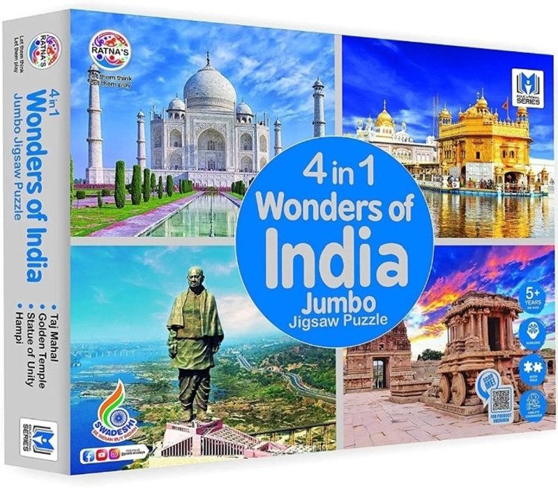 jyoti art creations Ratna'S Wonders of India Jumbo Jigswa Puzzle  (Multicolor)