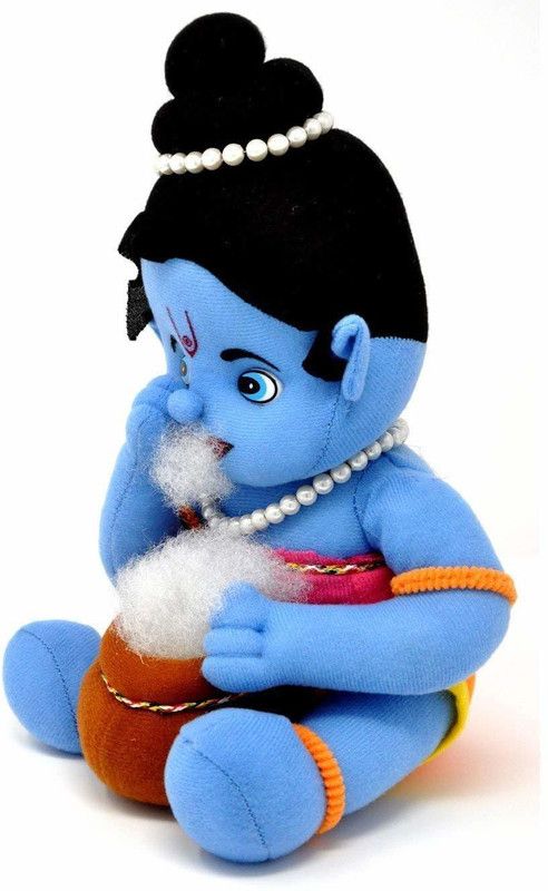 Agnolia cuddly soft Blue Stuffed Kids Krishna 35 Cm - 13 inch  (Blue)