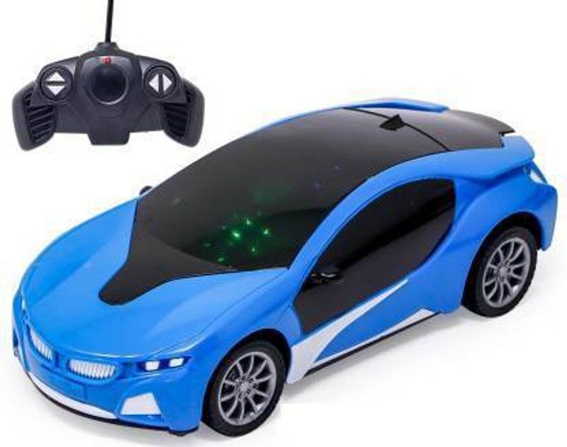 NKZ Wireless Remote Control High Speed 3D Famous Car with Light | Remote Control car for Boys  (Blue, Black)