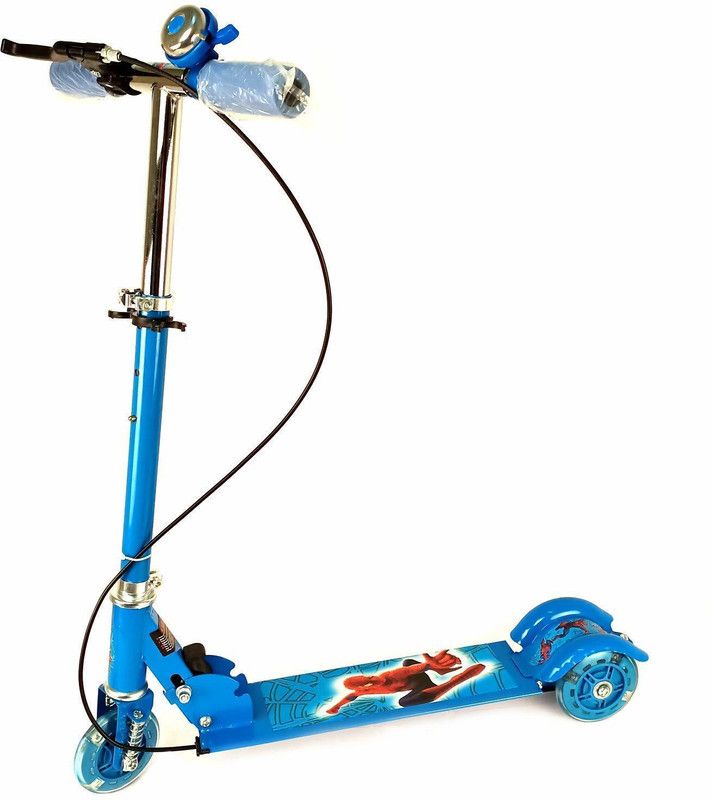 TKT 3 Wheel Fold-able Scooter Road Runner Scooter for Kids - blue  (Blue)