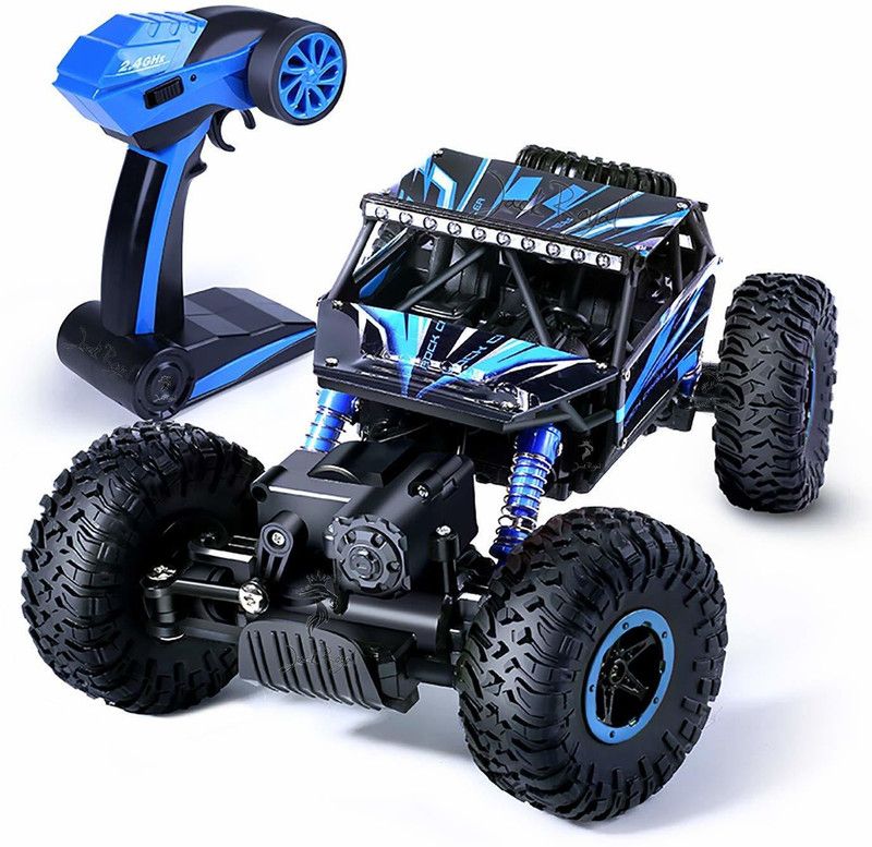 YATRI Remote Controlled Rock Crawler RC Monster Truck, Four Wheel Drive, 1:18 Scale, Multi Color - Original  (Multicolor)