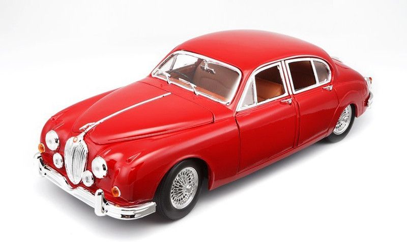 Bburago Die-Cast 1:18 Scale Jaguar Mark II (1959) Car  (Red, Pack of: 1)
