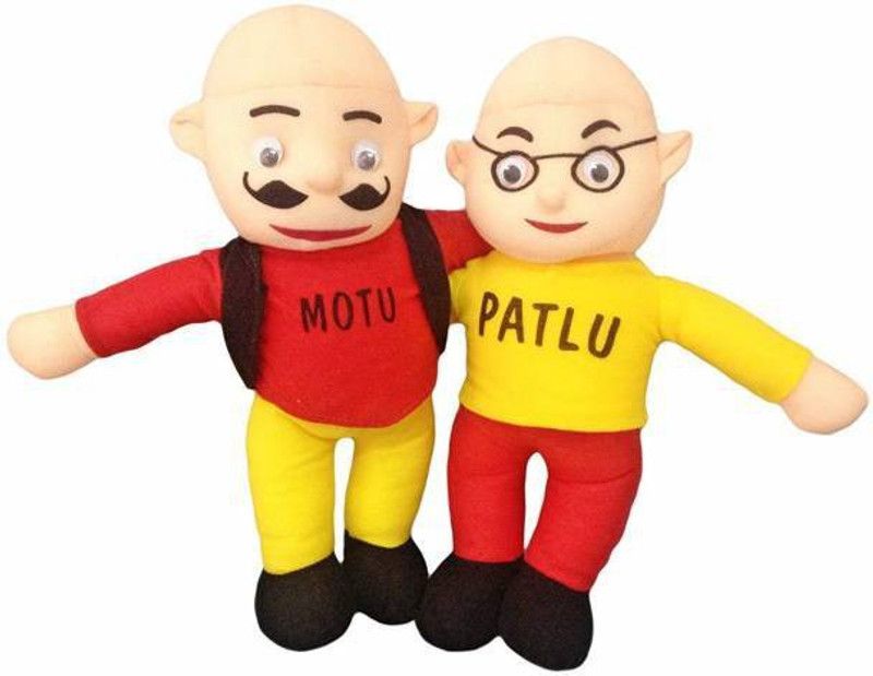 Agnolia Perfect gift cute Combo of Motu Patlu stuffed soft plush toy 25 cm - 25 cm  (Multicolor)