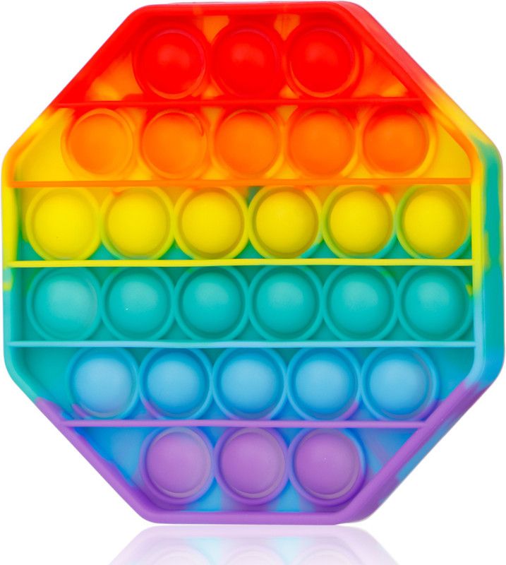 FIDDLERZ Pop It Fidget Toy with Pattern Stress Relief Push Pop Bubble Sensory Toy Special Needs Silicone Novelty Gifts for Girls Boys Kids Adults - Multicolor  (Multicolor)