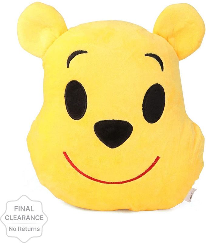 DISNEY Smiling Pooh Emoji Face Plush - 35 cm  (Multicolor)