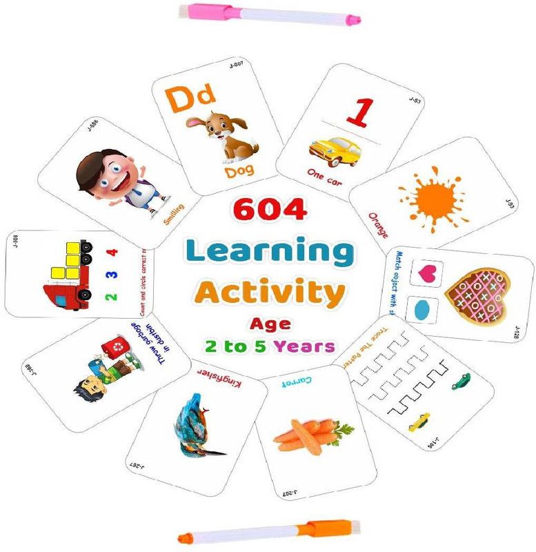 kiyan enterprise Educational Card Game for Kids Learning Activity for Kids 2 to 5 Years Kids Early Childhood Educational Flash Card for Kids  (Multicolor)
