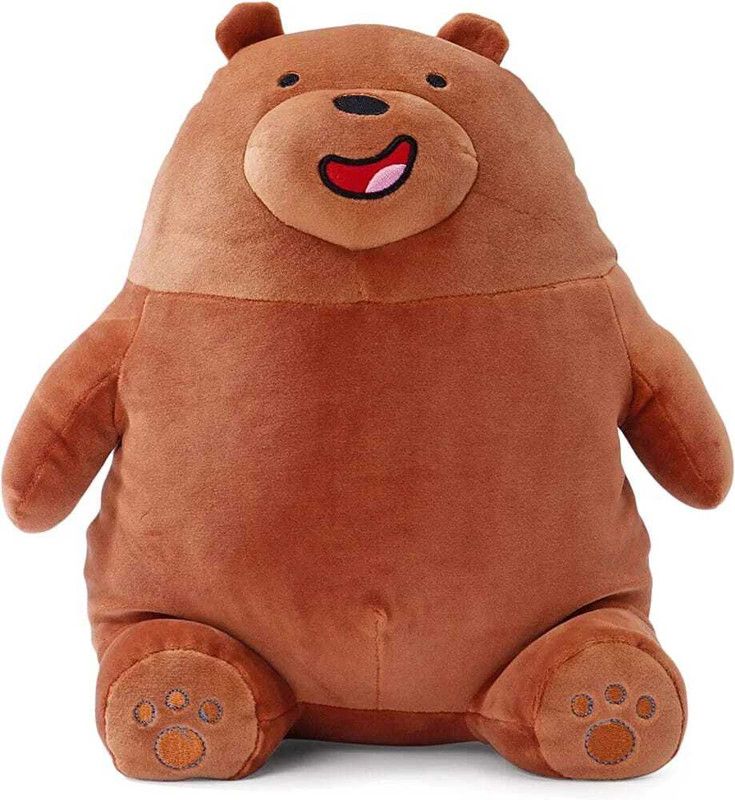 Gking Brown Sitting Grizzly Bear Plush-30 Cm - 30 cm  (Brown)