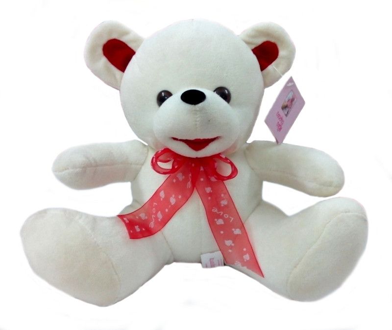 Touchy Toys Teddy Bear - 22.86 cm  (White)