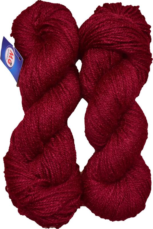 KNIT KING Rabit Excel Mehroon (300 gm) Wool Hank Hand knitting wool / Art Craft soft fingering crochet hook yarn, needle knitting yarn thread dyed