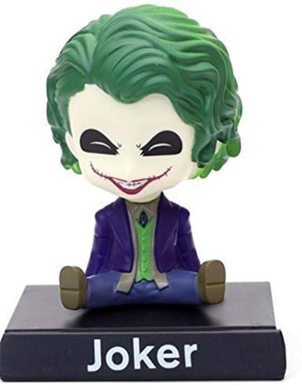 PA08Prise Joker Bobble Head with Stand & Mobile Holder Car Dashboard Office Desk Table Top with Box  (Multicolor)