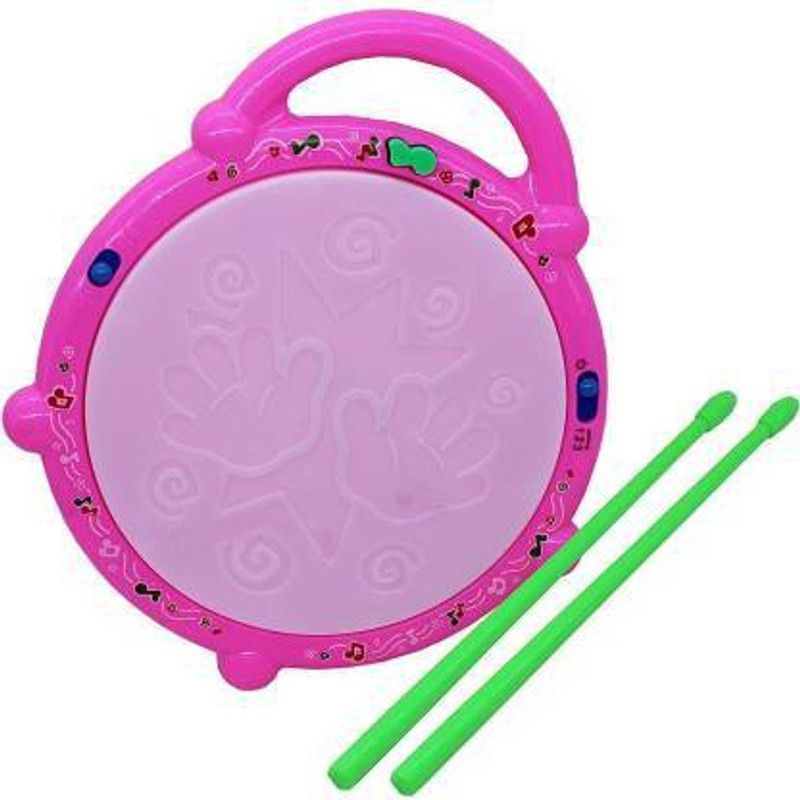 Just97 Flash Drum Set With 3D Lights & Music and Lights With 2 Stick Toy For Kids  (Multicolor)