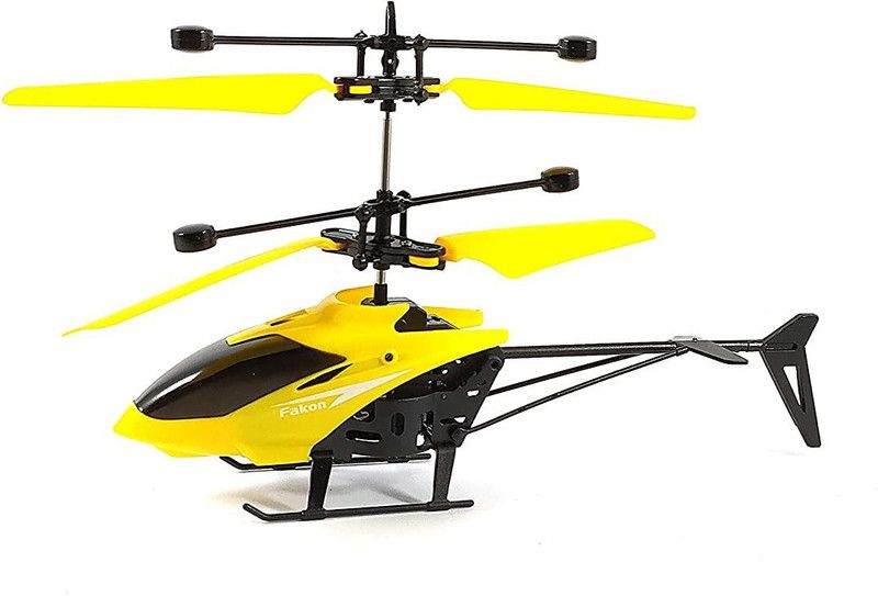 Desicart Exceed Induction Remote Controlled 2 in 1 Helicopter for Kids  (Yellow)