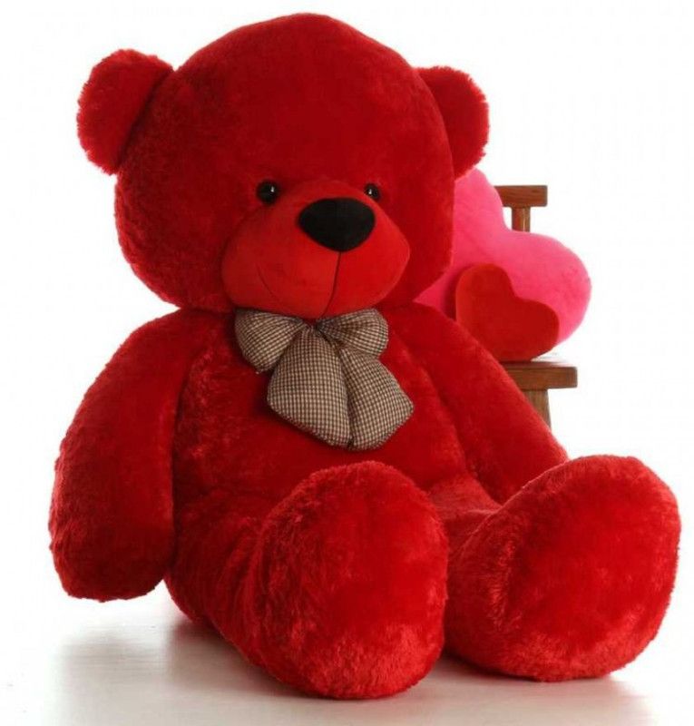 omex Large Soft Lovable Hugable Cute Xtra Large Teddy Bear 5 Feet Red (Best For Someone Special) - 152 cm  (Red) - 152 cm  (Red)