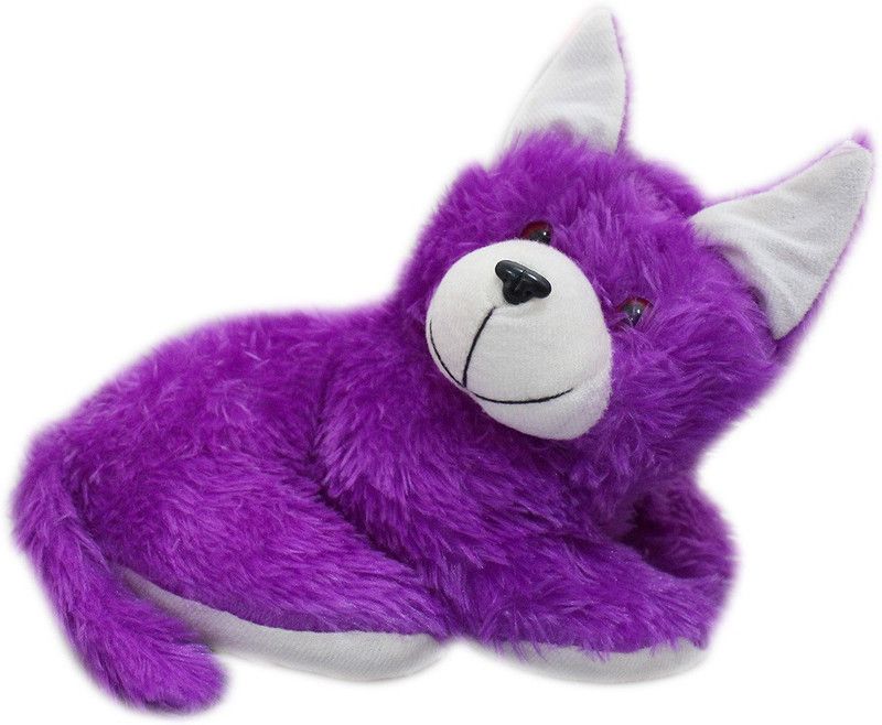 Casotec Cute Cat Stuffed Soft Plush Soft Toy - 18 cm  (Purple)