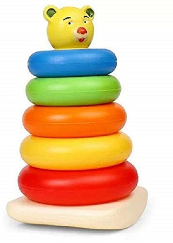 sherra Little's Educational Stacking Ring Kids Toy (Multicolour) (Teddy Junior 5 Ring)  (Multicolor)