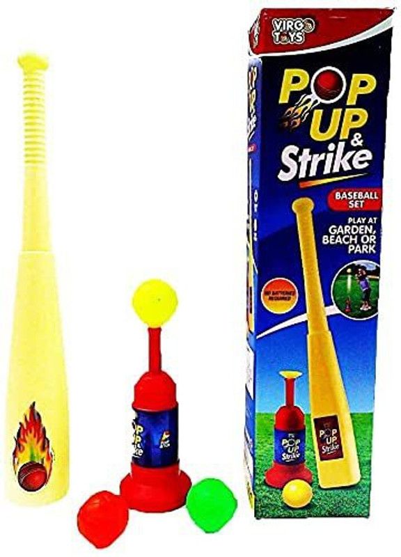 yes toys Baseball Popup & Strike with Automatic Ball Launcher for Kids