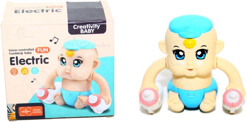 Globular Dancing And Spinning Tumble Baby Boy Electric Voice Control Musical Toy For Kids  (Multicolor)